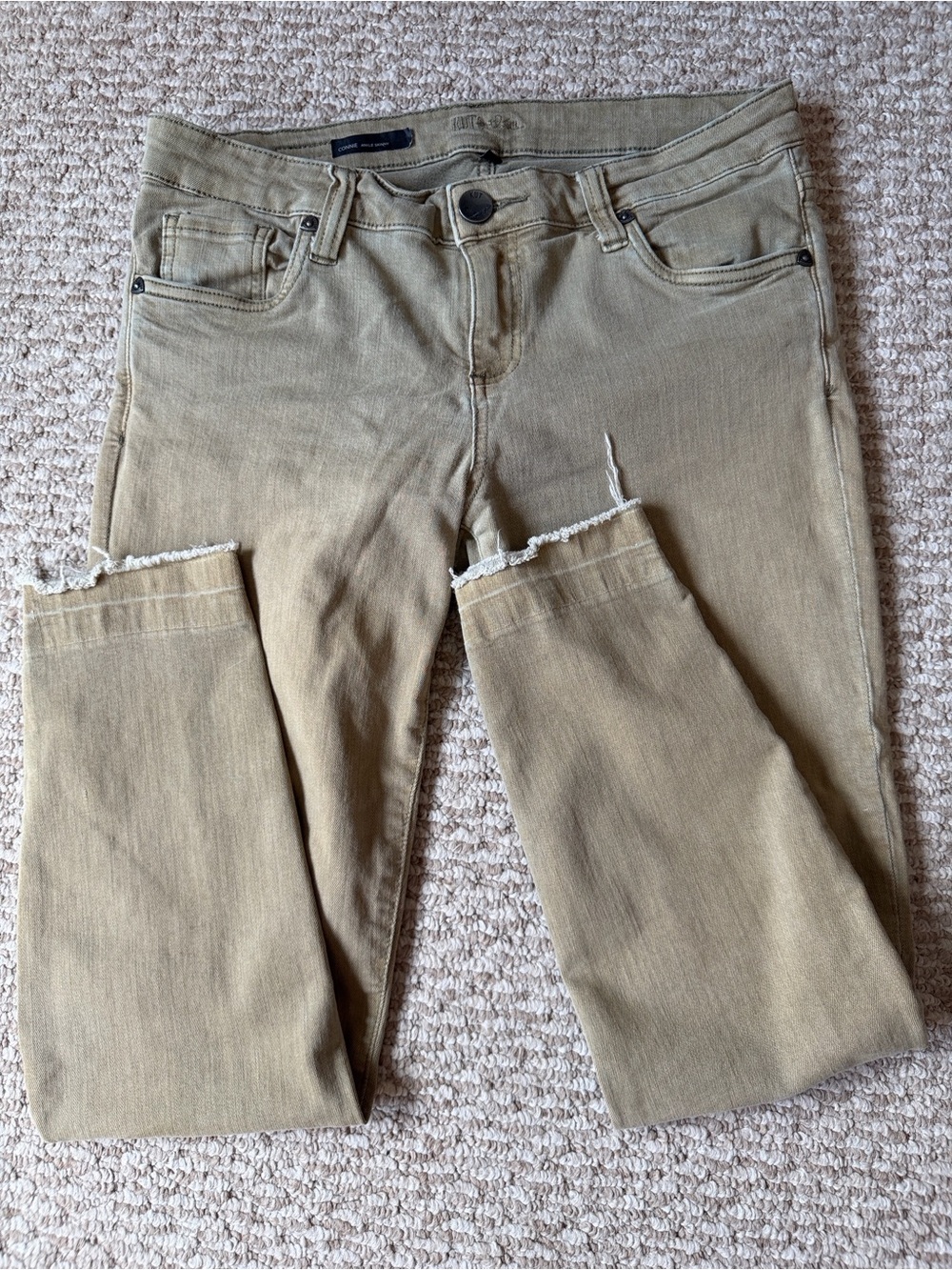 Kut from the Kloth Olive Green Skinny Jeans